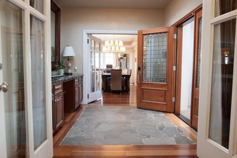 French entry doors to right side of the penthouses
