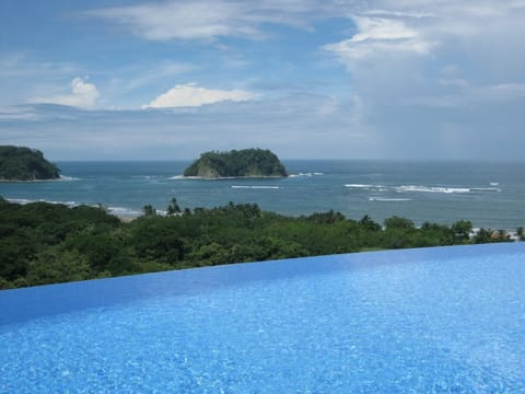 View of Isla Choro and the Pacific Ocean from the infinity pool