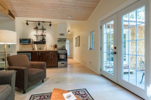 Kitchen and patio area