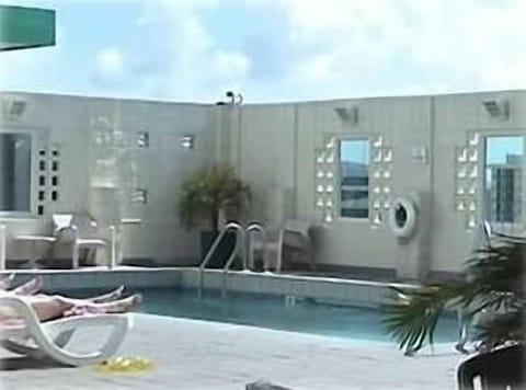 Outdoor pool, a rooftop pool