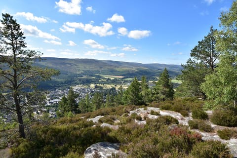 View of Ballater from the top of Craigendarroch