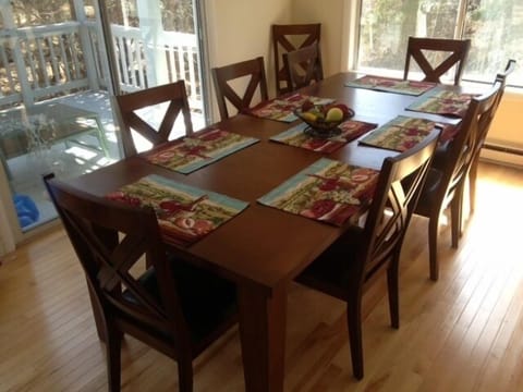 Large Dining Room Table with seating for 10.