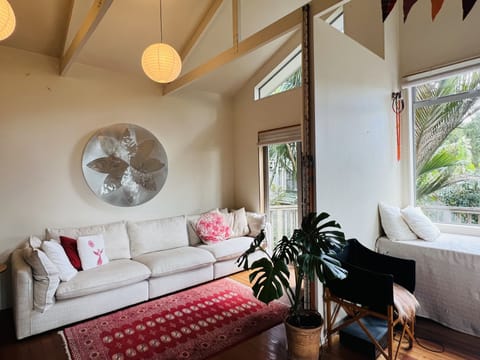 TV, fireplace, books, stereo