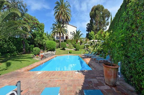 Looking up at the Villa Esterella from the Swimming Pool