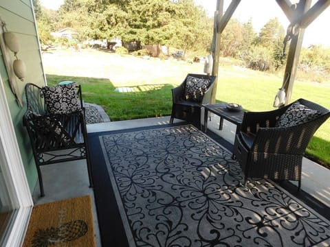 Your private entrance and patio.