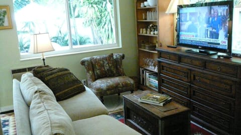 Smart TV, DVD player, books, stereo
