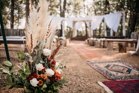 Outdoor banquet area