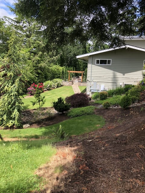 rolling hill to the lower lawn