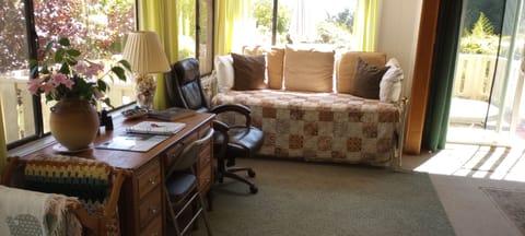 As you enter the house.