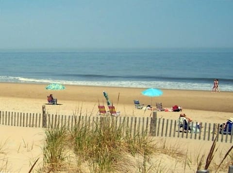 Beach nearby, sun loungers