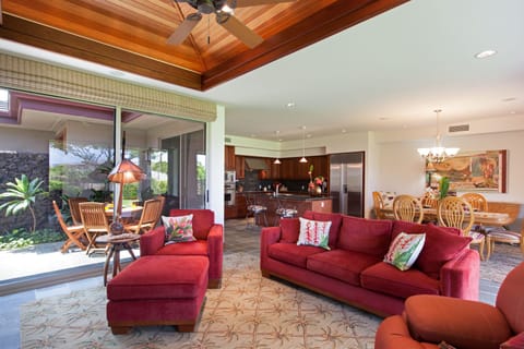 Luxurious 1st floor with open floor plan and private lanai off the kitchen area