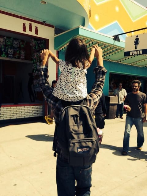 Cruising on the boardwalk