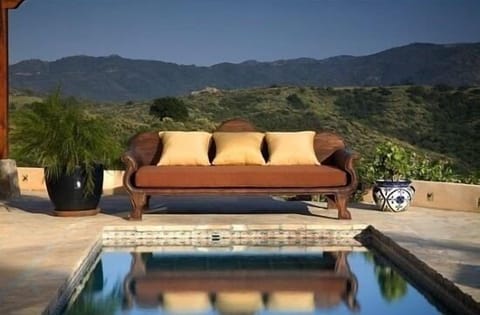 Private pool and spa with unobstructed views of Topanga State Park.