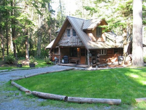Covered back porch with BBQ
