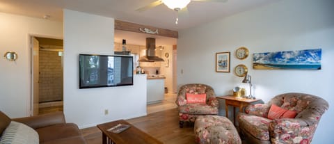 This view you can see entry to Kitchen, Hallway  to 2 Bedrooms & remodeled Bath