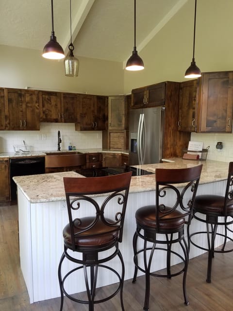 big open kitchen and dining 