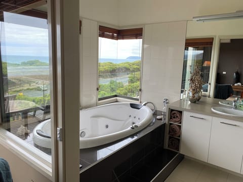 Shower, spa clean your teeth (and other things) with that beautiful view,