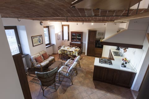 The living room seen from the staircase

