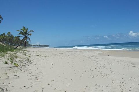 On the beach, sun loungers, beach towels