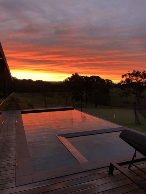 An infinity pool, a heated pool