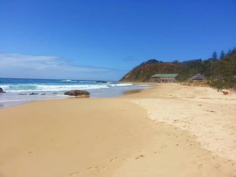 Beach nearby, sun loungers