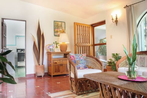 Living room with access to private terrace.