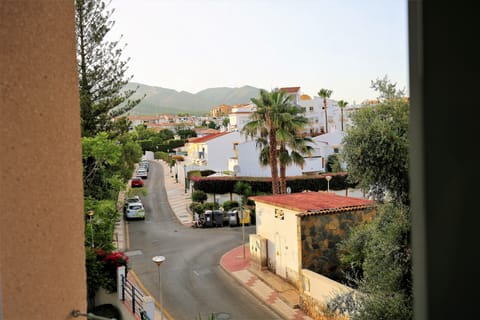 View to the mountains from the kitchen's window.