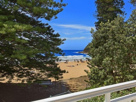 On the beach, sun loungers