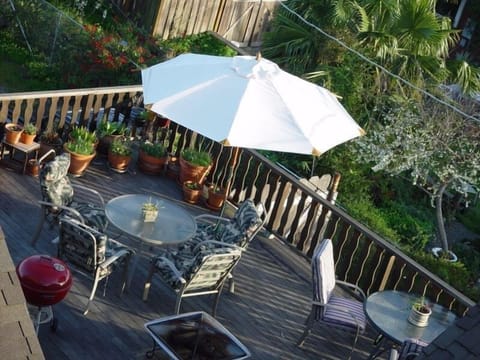 Large Deck with Grills Overlooking the Garden. Perfect for an Evening Dinner!