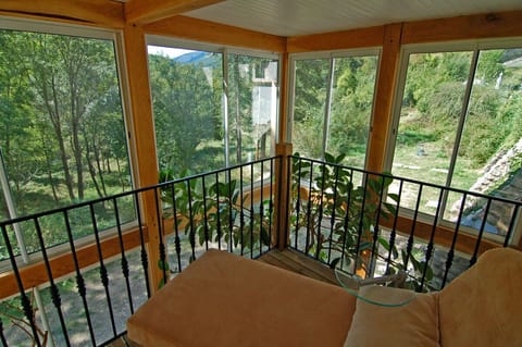 The internal balcony of the conservatory, a peaceful spot