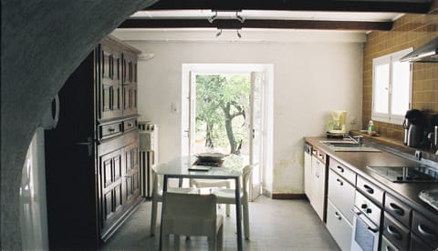 the kitchen
