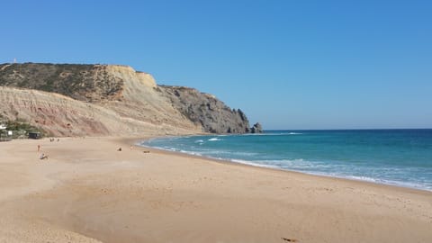 Beach nearby, sun loungers