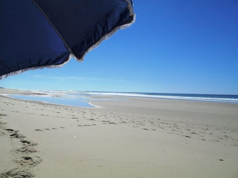 Beach nearby, sun loungers