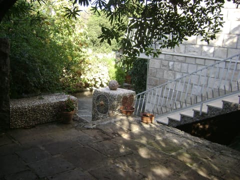 Stairs to the villa's entrance