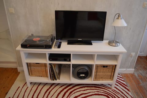 You have a record player, TV (with a DVD player), digital cable, internet.