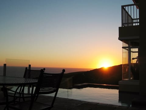 An infinity pool, a heated pool