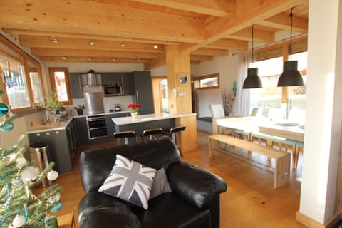 Open Plan Kitchen and Dining Area.