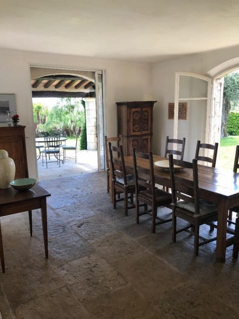 Dining room area opens to terrace.....