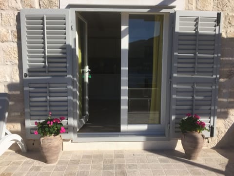 The apartment front door