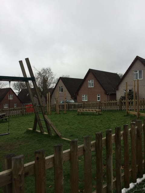 Play area in front of lodge
