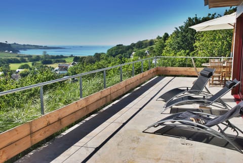 Large stone terrace with beautiful sea view