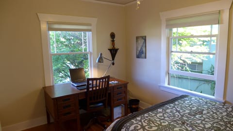 Garden view bedroom 2nd floor. Large walk in closet off to the left.