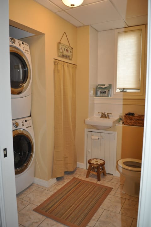 Laundry and half bath on lower level