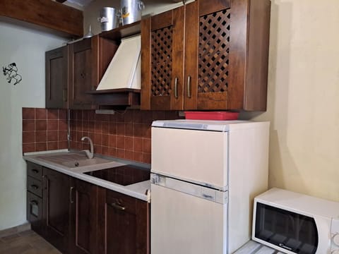 the well-equipped kitchen