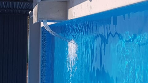 waterfall in the pool