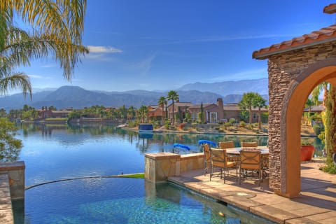 Lake view from infinity pool.