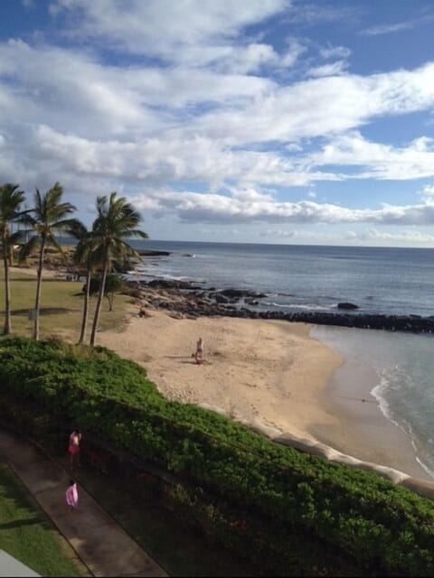 On the beach, sun loungers, beach towels