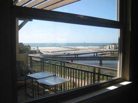 balcony is accessible from master and dining/living area