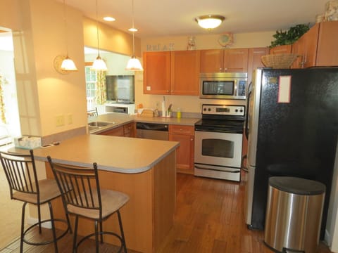 Open Kitchen with stainless steel appliances and lots of counter space