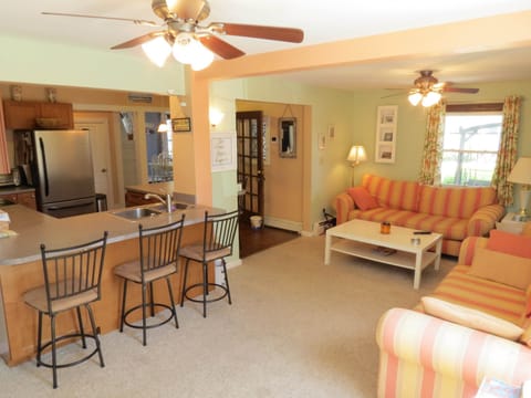 Family Room with lots of seating and open to the kitchen
